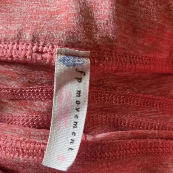 Free People  Baby Biker Shorts Heather Coral, Size S/P #081 - Picture 4 of 5